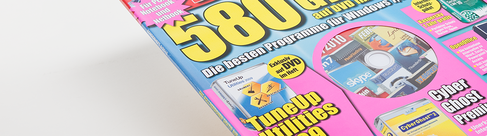 <h2>Computer Bild Sonderheft</h2> Magazin mit CD Inline auf Bogenteil oder Umschlag aufgespendet.